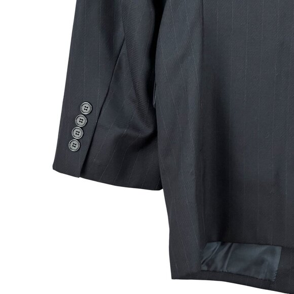 Jeffrey Banks Couture Men's 100% Wool 2 Button Navy Blazer Sport Coat Jacket 40R - Picture 5 of 13